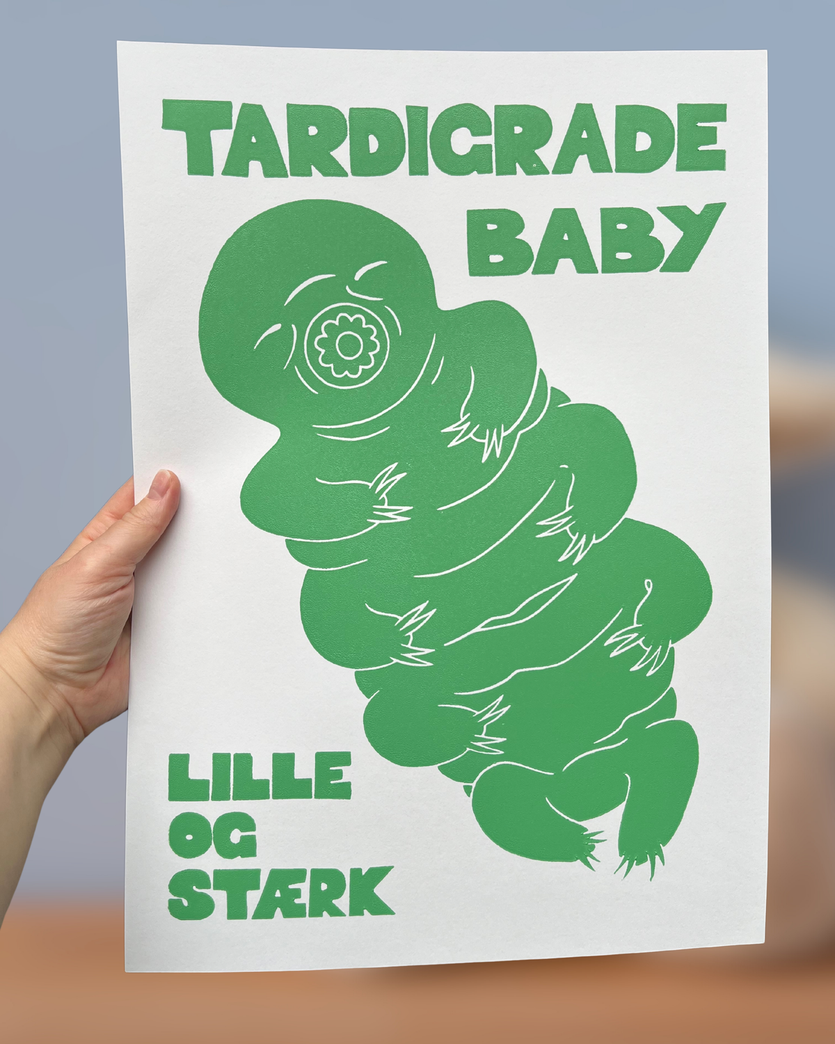 Enkeltfarvede linoleumstryk