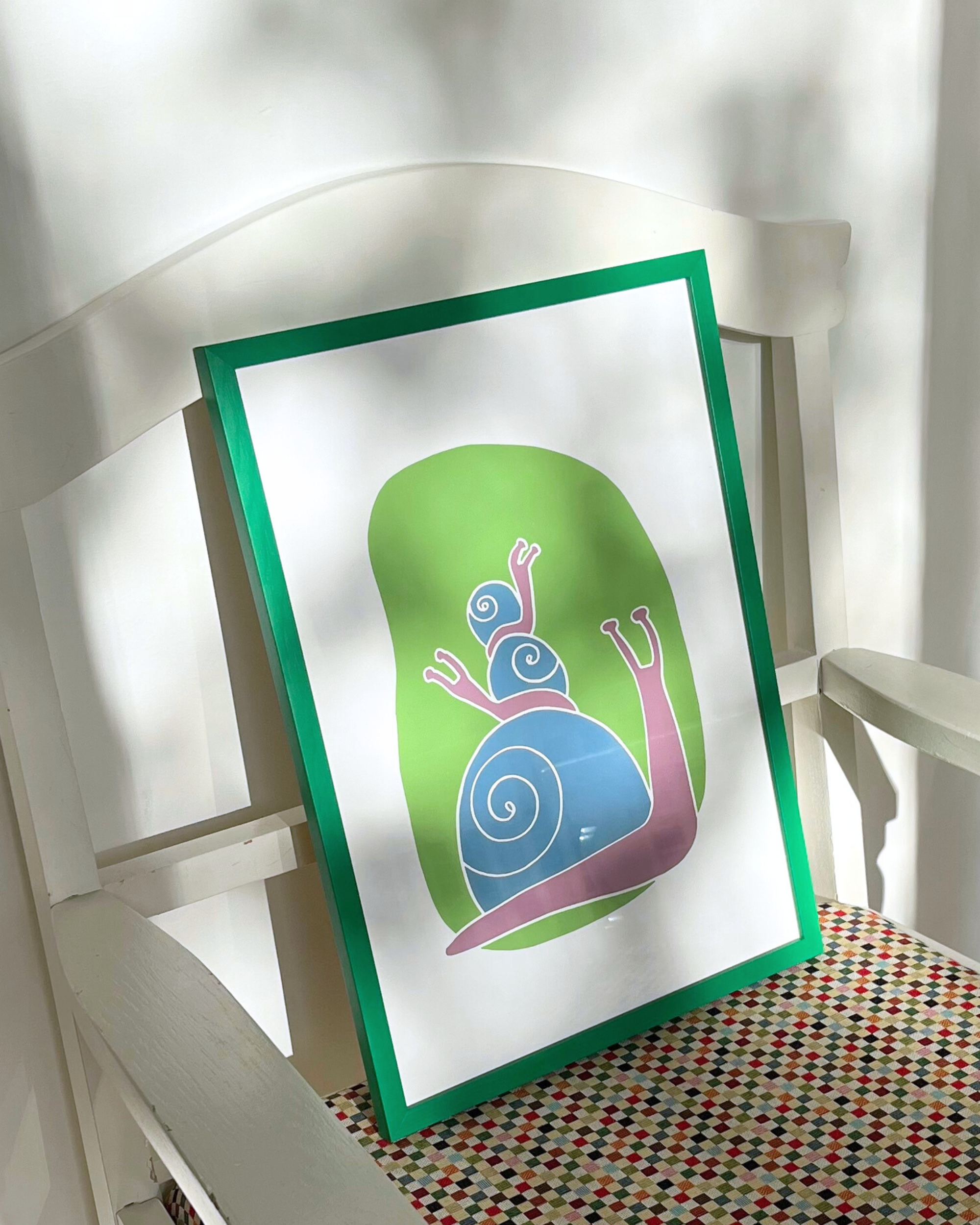 Sneglene, mørkegrøn, A3