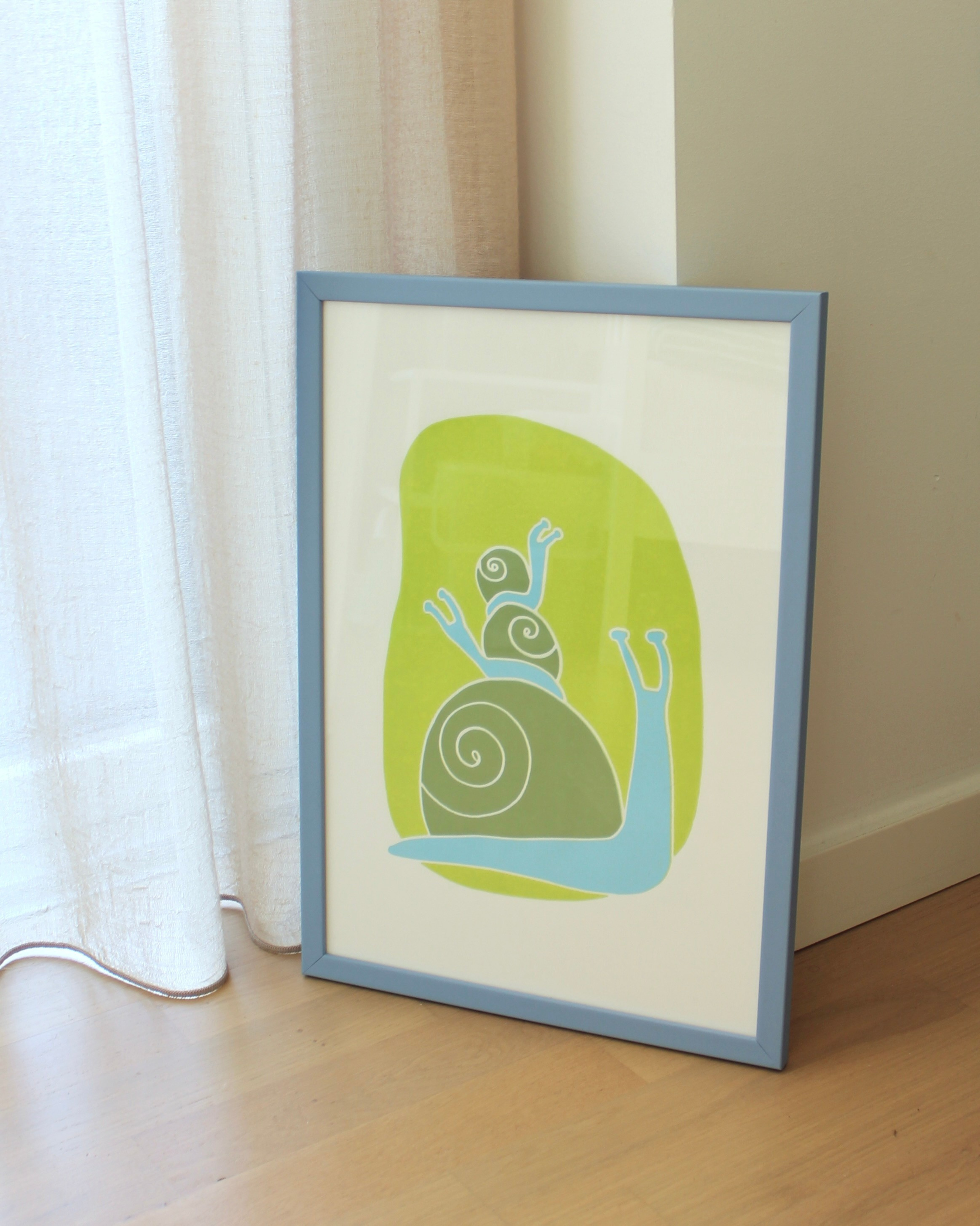 Sneglene, lysegrøn, A3