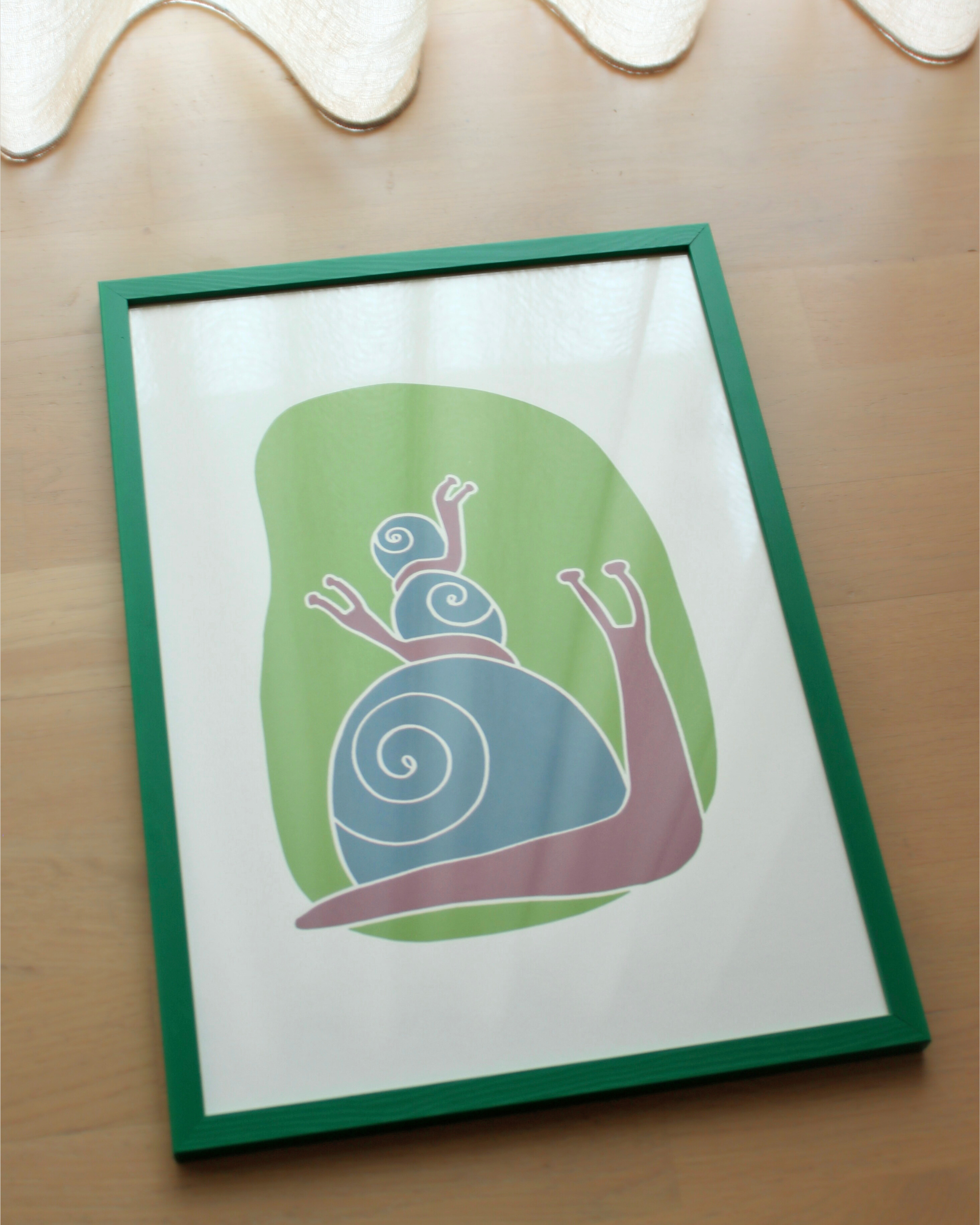 Sneglene, mørkegrøn, A3