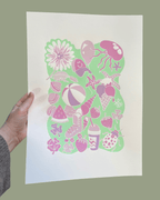 Sommerminder, lysegrøn, A3