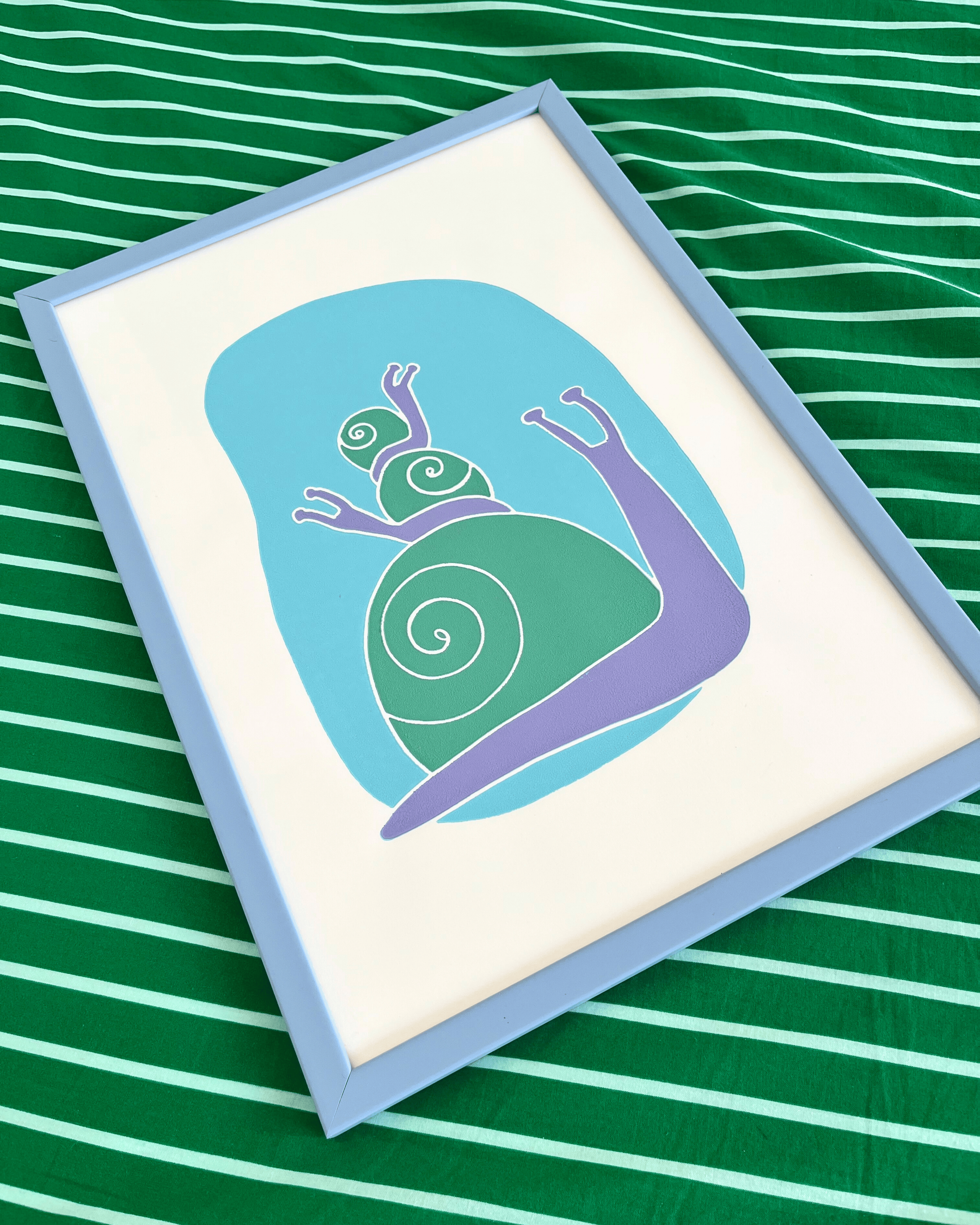 Sneglene, turkis, A3