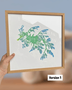 Pjaltefisk, 30x30 cm ramme medfølger, UNIKA, flere farver