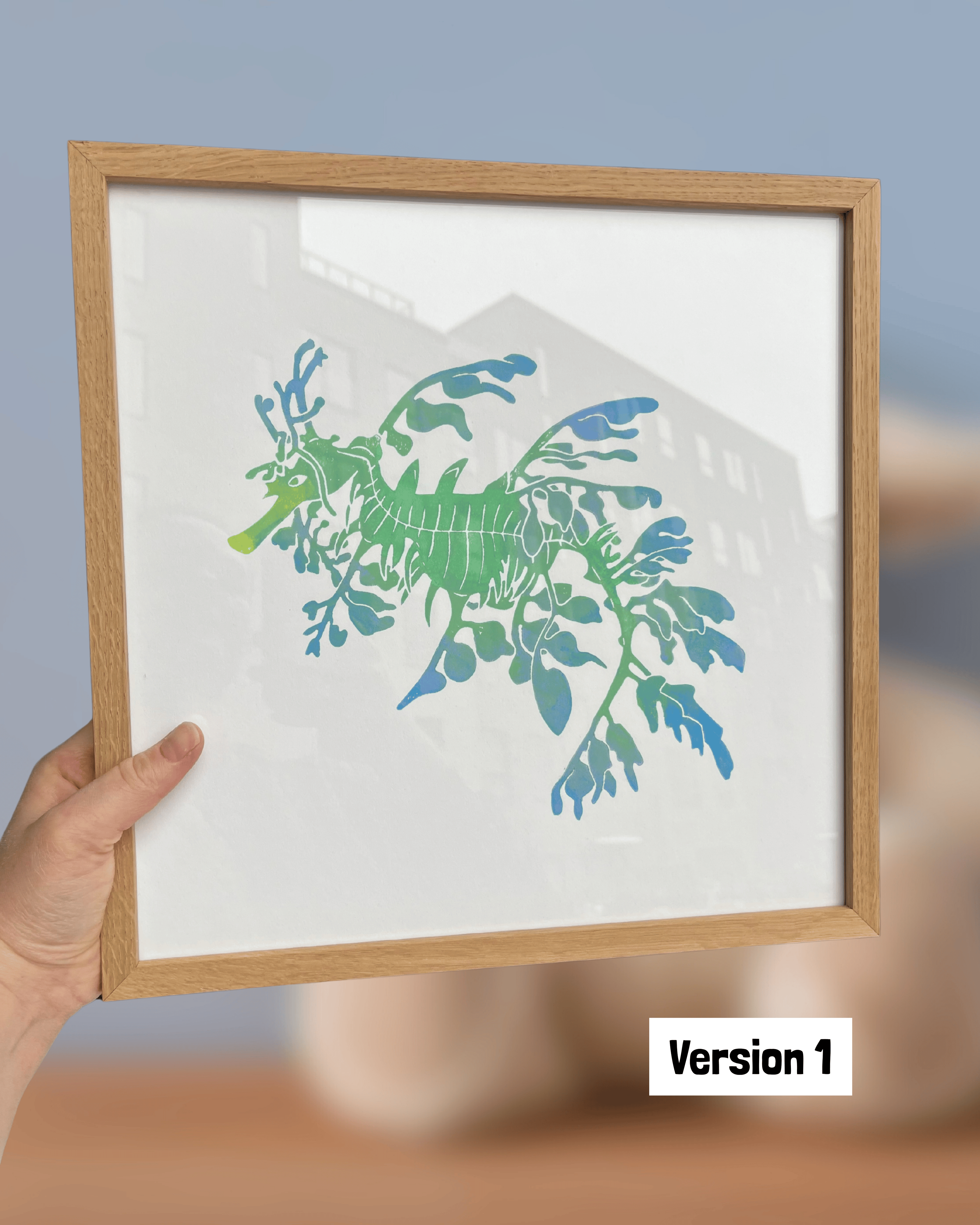 Pjaltefisk, 30x30 cm ramme medfølger, UNIKA, flere farver