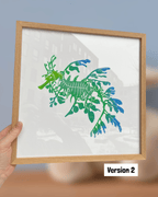 Pjaltefisk, 30x30 cm ramme medfølger, UNIKA, flere farver