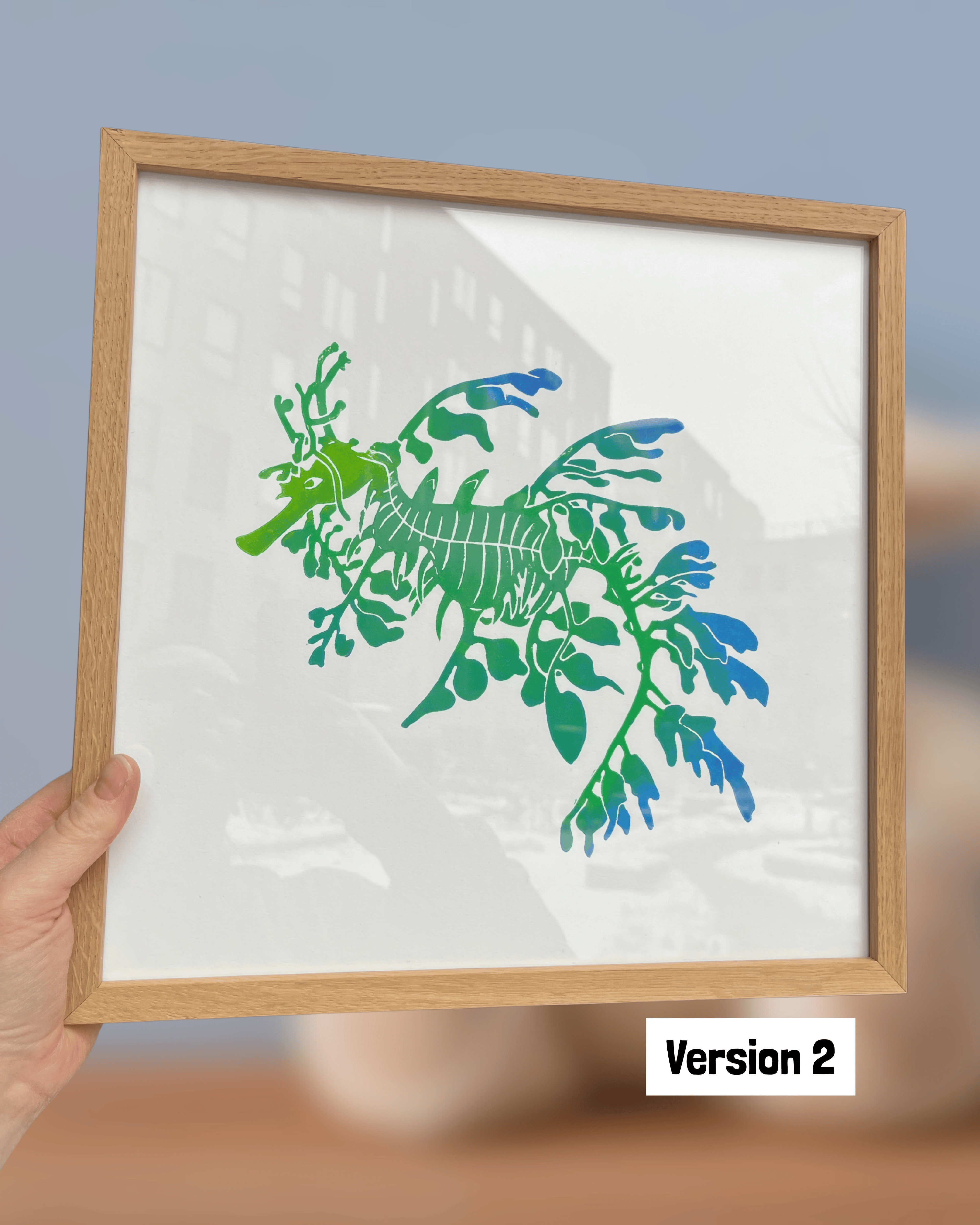 Pjaltefisk, 30x30 cm ramme medfølger, UNIKA, flere farver