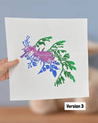 Pjaltefisk, 30x30 cm ramme medfølger, UNIKA, flere farver