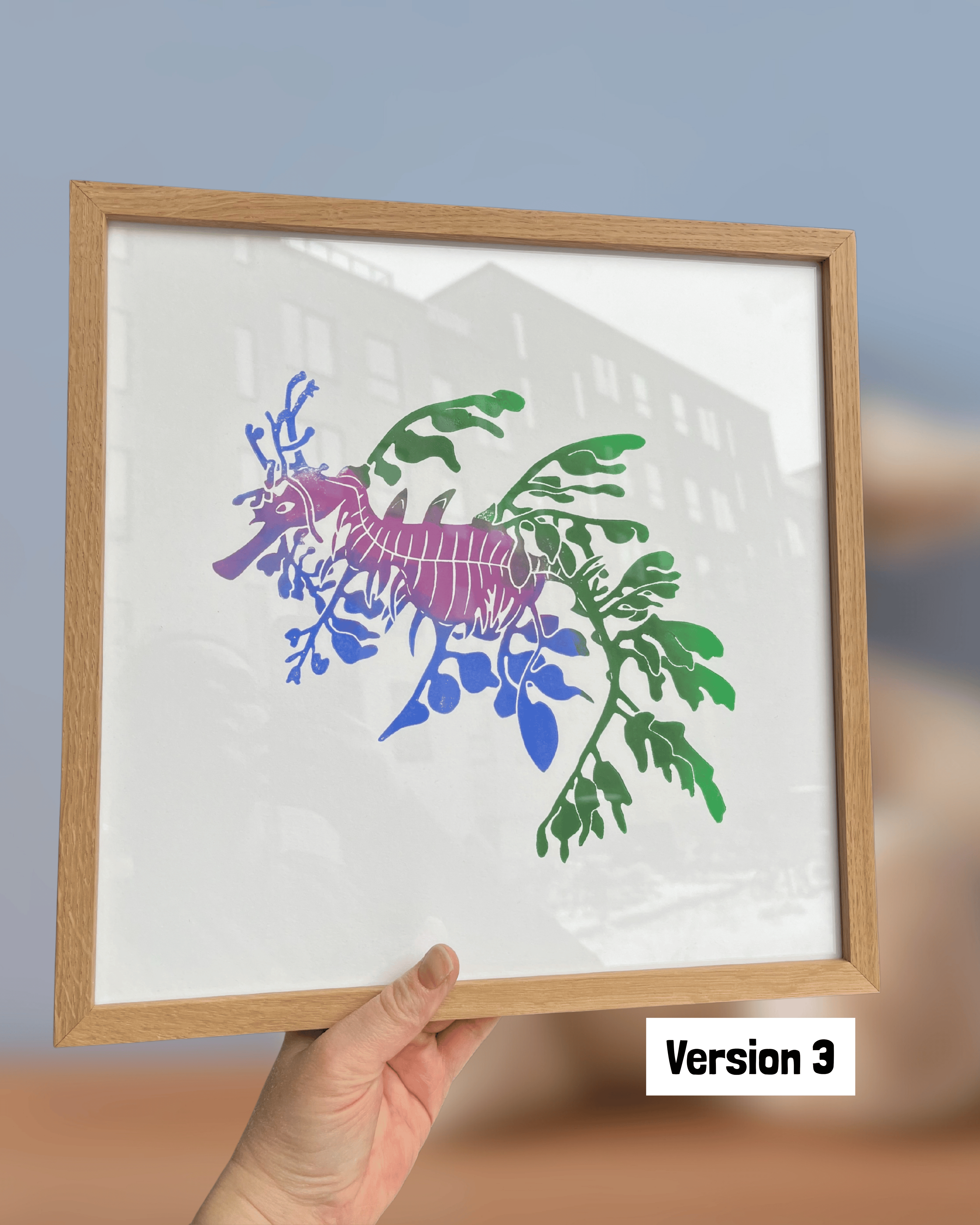 Pjaltefisk, 30x30 cm ramme medfølger, UNIKA, flere farver