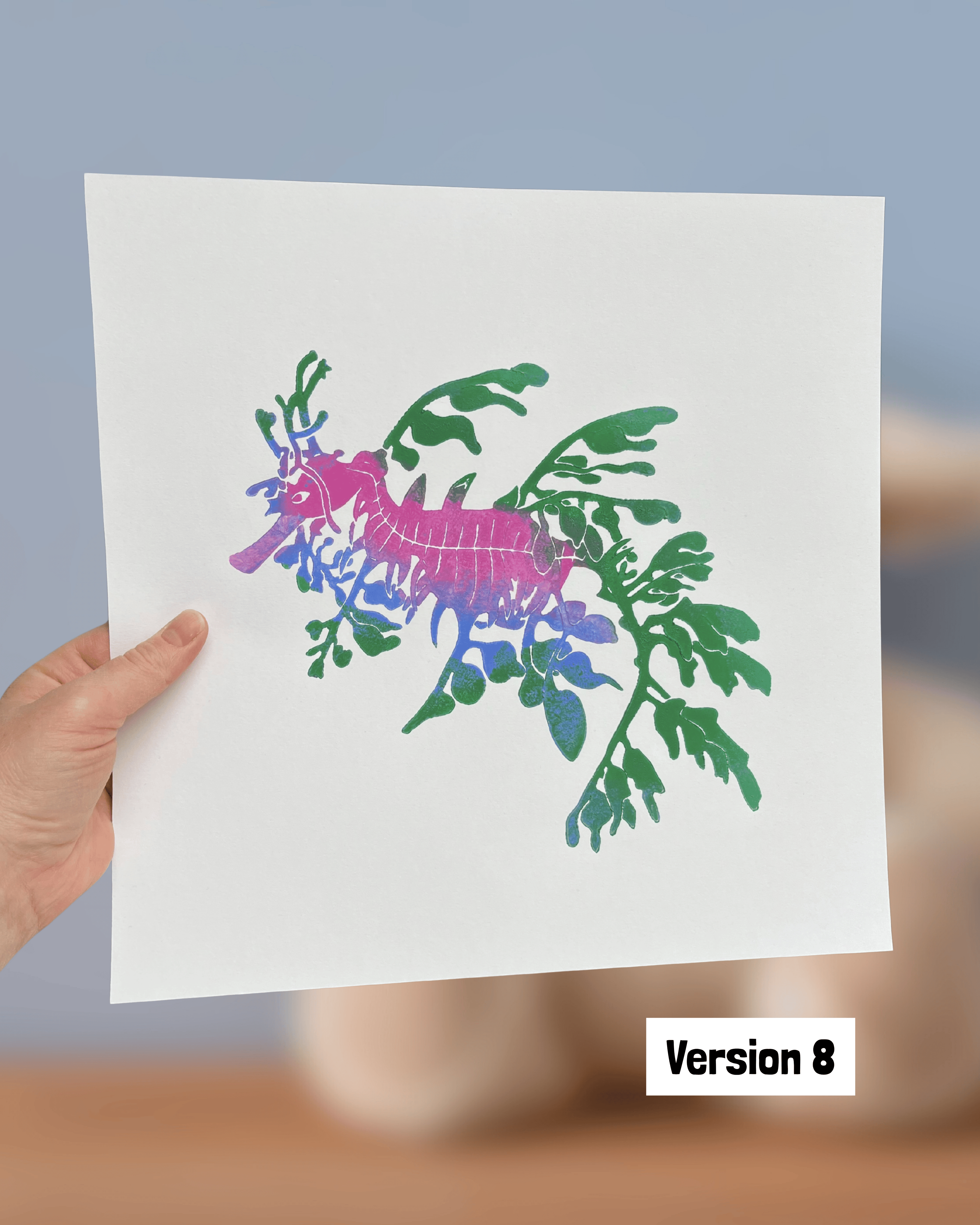 Pjaltefisk, 30x30 cm ramme medfølger, UNIKA, flere farver